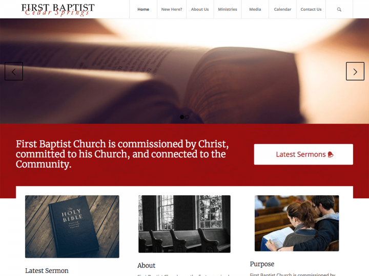 Cedar Springs First Baptist Church homepage