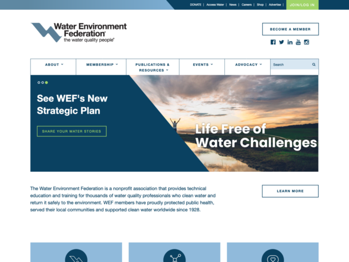 Mintium for Water Environment Federation homepage